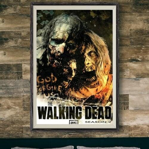 230 The Walking Dead 1 2 3 4 TV Zombie 170 Wall Silk Cloth Poster Art Decoration Gift