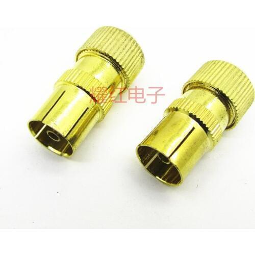 30 PCS Gold-plated Cable TV Signal Socket Television Antenna Signal Joint TV 9.5 MM Mother Head Avoid Weld