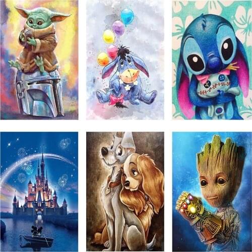 QIZITENG DIY 5D Diamond Painting Character Animal Landscape Sea Set Full Round Diamond Embroidery Mosaic Art Painting Gift
