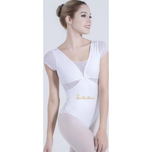White/black Leotard For Women Ballet Dance Leotards Ballerina Leotard Adult Dance Yoga Costume Professional Gymnastics Bodysuit