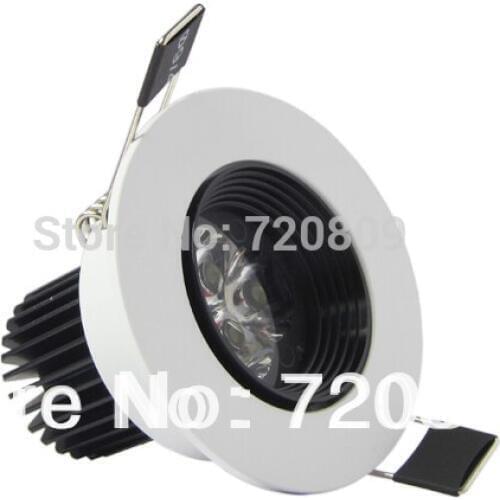 Free Shipping 10pcs/lot Small 3w LED Ceiling Lamp Anti-Glare Downlight with Glass lens Pure/Warm White AC85-265v