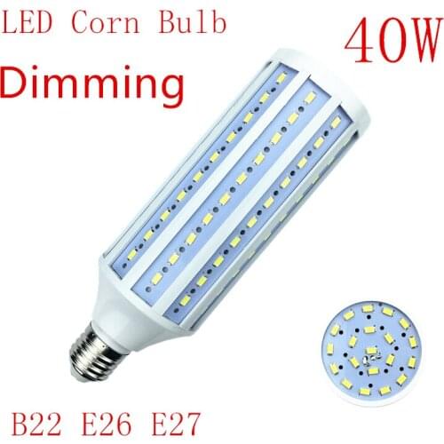 Dimming Light Bulb B22 E26 E27 SMD5730 40W 132Leds LED Lamp E39 E40 LED Bulb 85-265V/AC Corn Bulb High brightness Corn Light