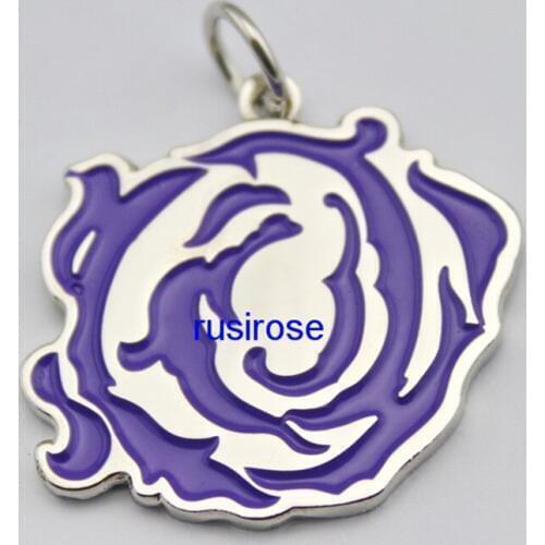 DIY Electroplated silver soft enamel purple pendant custom,Production of purple metal key ring