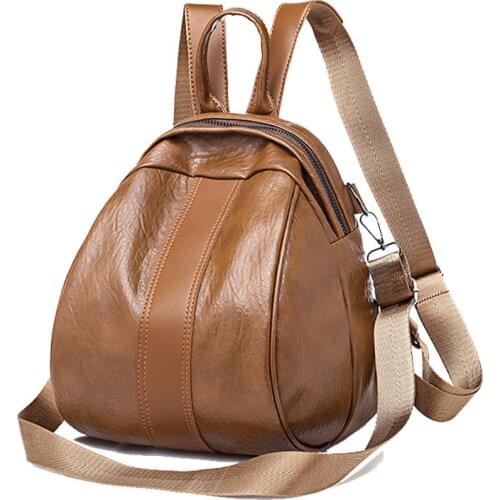 Designer Female Backpack High Quality Vintage Leather Backpacks for Women School Bag Travel Bagpack Ladies Sac A Dos Back Pack