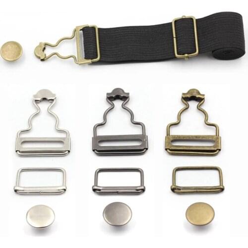 2pcs/set 3 Colors Gourd Buckle Metal Button Denim Bib Pants Adjust Buckle Suspenders Buckle Rivets Clothes Sewing Accessories