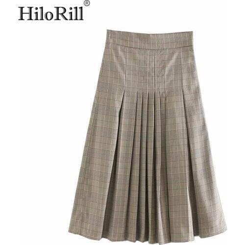 Женские плиссированные юбки HiloRill China At AliExpress