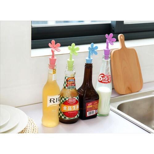 Hot sell Wine Stopper, Sunflower Shape Silicone Wine Bottle Stopper Perfect for Wine,Champagne,Beverage,Beer