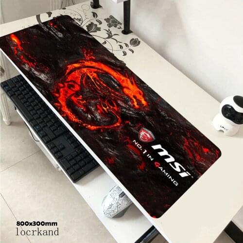 Icon MSI Computer Mouse Pad Gaming MousePad Large Mouse Pad Gamer Red Dragon Keyboard Pad XXL Carpet PC Desk Mat Tapis Souris