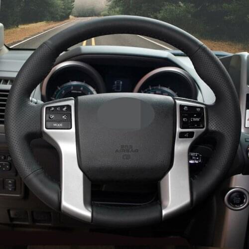 Leather Car Steering Wheel Cover for Toyota Land Cruiser Prado 2010-2017 Tacoma 2012-2019 Tundra 2014-2019 car accessories