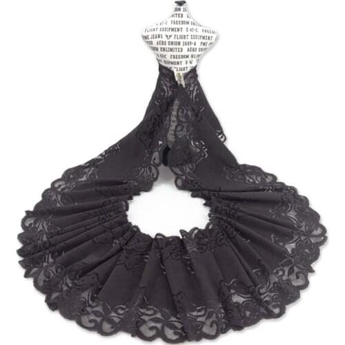 1Meter Lace Ribbon Trim Coffee Brown Trimming Bra Sofa Elastic Accessories Scalloped Stretch for Lingerie Materials DIY