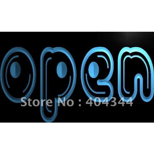 LB205- OPEN Cartoon Display Cafe LED Neon Light Sign home decor crafts