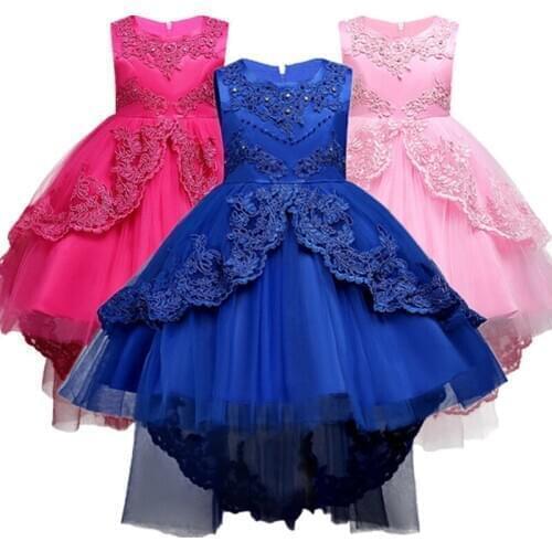 Summer Kids Formal Dress For Girls Clothes Flower Pageant Birthday Party Princess Dress Girl Clothes 14 years