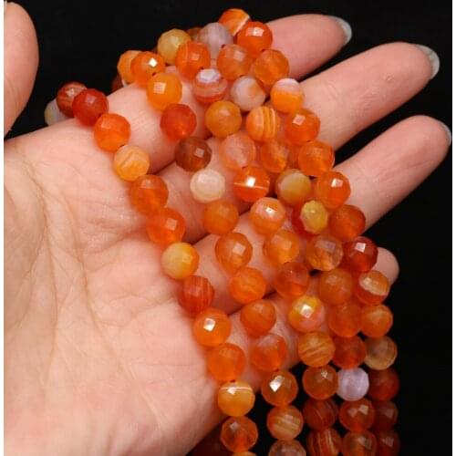Hot!! Red Agates Rondelle Austria Faceted Bead Loose Crystal Accessories for Jewelry Making Diy Women Bracelet Necklace 8mm