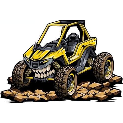Quad Bike In Desert Car Stickers Truck Decal DIY Cover Scratches Waterproof PVC Car Window Body Decorative Stickers Accessories