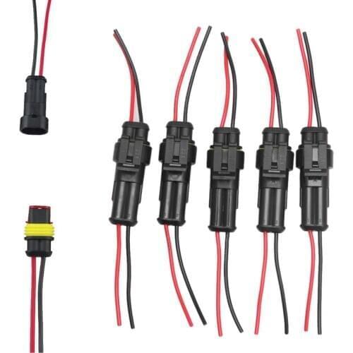 New 5 X 2 Pin Way Car Auto Waterproof Electrical Connector Plug Socket Wire Kit New