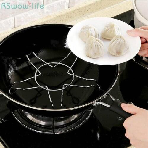 Thickened Stainless Steel Multi-Angle Steamed Shelf Water-Proof Shelf Household Kitchen Multi-Functional Pot Steamed Vegetable