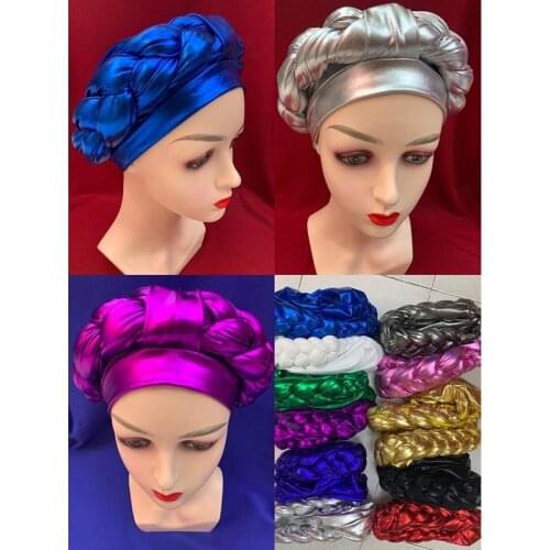 Colorful Bonnet Cap Elegant Turban Hats Women Cap Beaded For India Hat Scarfs Head Wrap Headband Girl Hair Accessories Lady
