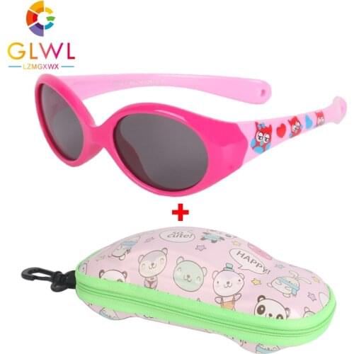 Sunglasses Children Polarized Glasses Sports Lenses Sun For Baby Girl Oval Sunglasess Kids Eyewear With Case Boys Safe Goggles