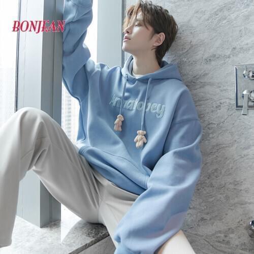 2021 Women Hoodies Fleece Teddy Coat Harajuku Loose Kawaii Clothes Womens Korea Boyfriend Sweatshirt Japanese Fashion