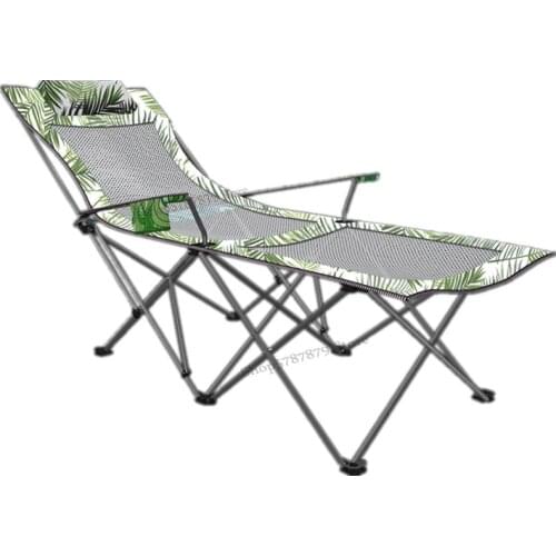 Outdoor folding bed portable office siesta lounge chair single ultralight mini portable canvas fishing beach chair