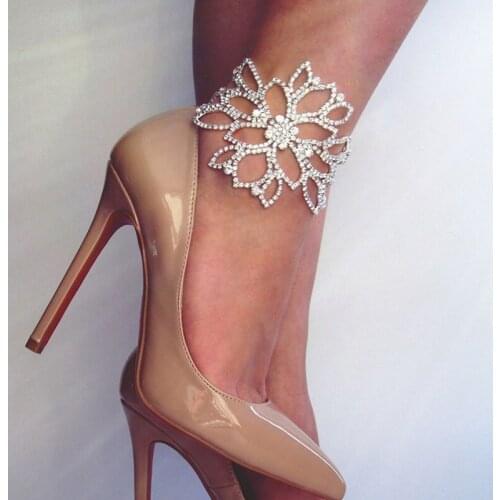 Lady Crystal Bracelet Bridal Flower Embroidered Bracelet And Bracelet Wedding Jewelry Engagement