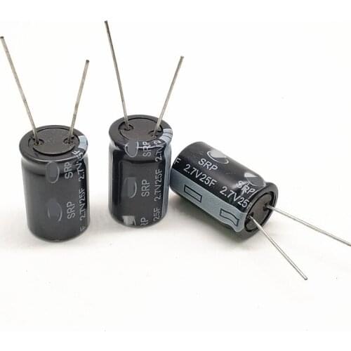 2pcs 2.7V 25F SRP Series High Current Toy Power Supply 2.7V25F capacitance