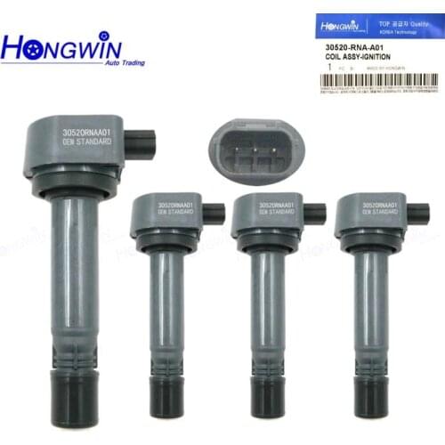 4 Pcs 30520-RNA-A01 Ignition Coil For Honda Civic 2006 2007 2008 2009 2010 2011 1.8L UF582 C1580 UF582 30520RNAA01 30520 RNA A01