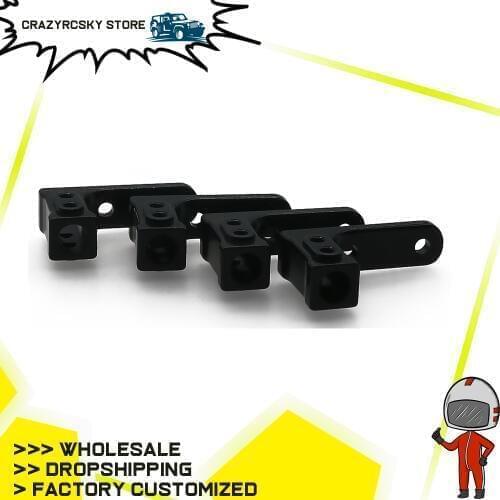 4Pcs Anodized Silver Alloy Side Pedal Mount Rc Hobby Model Car 1:10 Hpi Venture Fj Cruiser Crawler