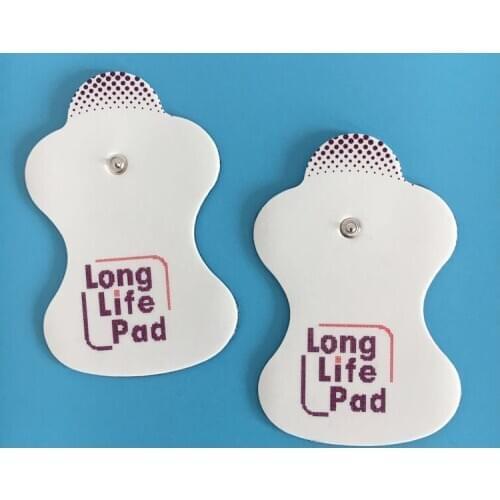 50pcs Electrotherapy Large Long Life Pads for tens ems Electrical stimulation massager with print 2.2mm stud free ship