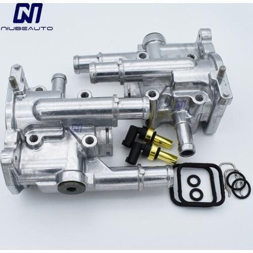 NIUBEAUTO 2pcs/lot Aluminum Engine Cooling Thermostat Housing Cover Sensor For Cruze Opel Astra 96984103 96817255 55563530