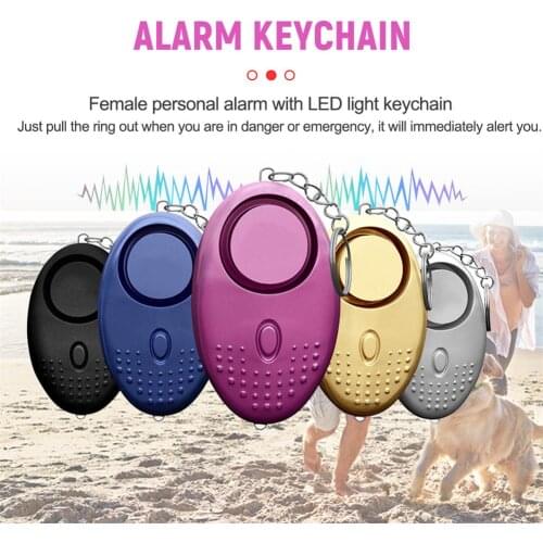 New 130 Db Safe Sound Personal Security Alarm Keychain With LED Lights Self Defense Electronic Device For Women Kids Girl