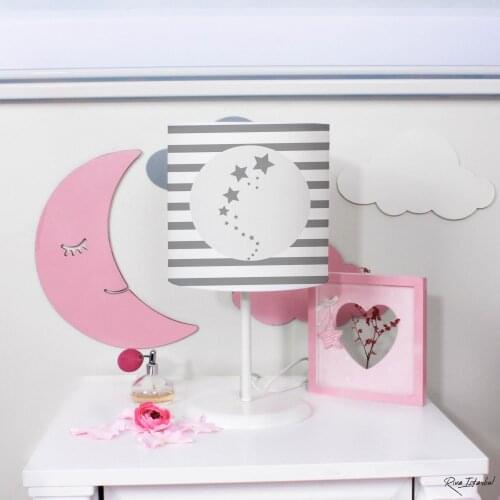 Digital Printed Kids Room Lampshade Table Lamp Night Light E27