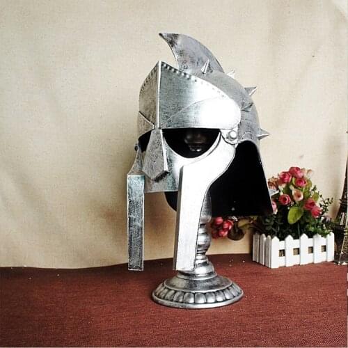 EUROPEAN VINTAGE ROMAN WARRIOR HELMET SCULPTURE ORNAMENT HOME DECORATION ACCESSORIES RETRO HANDICRAFT SCULPTURE DESKTOP CRAFTS