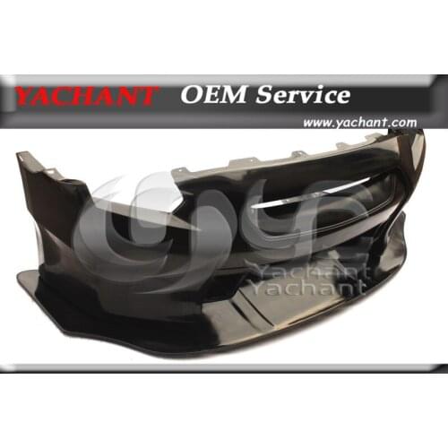 FRP Fiber Glass LB LP Style Front Bumper with Diffuser Lip Fit For 2008-2014 R35 GTR CBA DBA