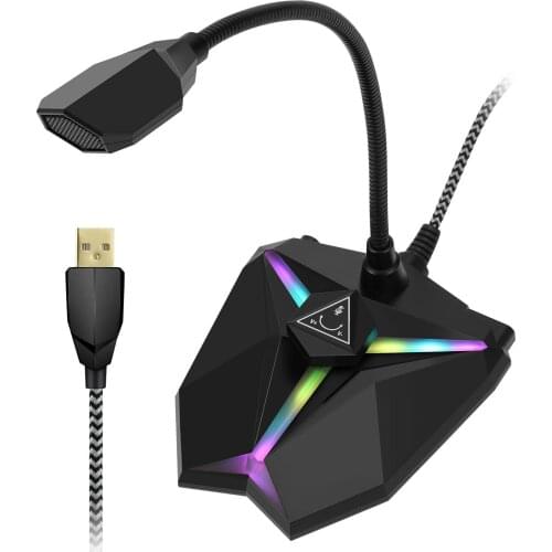 USB Condenser Microphone Plug and Play Microphone with Sponge Windscreen for Computer Video Chat Recording