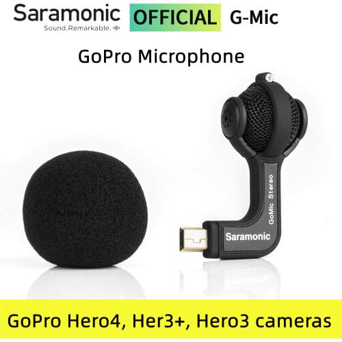 Saramonic G-Mic Electric Condenser Microphone for GoPro HERO3 HERO3+ HERO4 Directly plug into GoPro camera withou any adapters