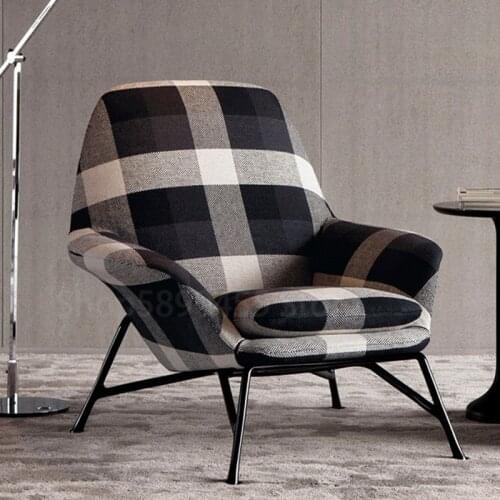 Nordic Single Sofa Chair Simple Modern Leisure Chair Bedroom Balcony Living Room Sofas Chairs Small Apartment Lazy Sofa Chairs