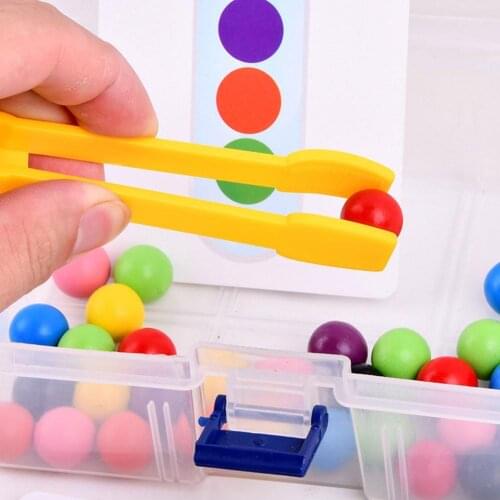 New Clip Beads Test Tube Toy Training Game Montessori Concentration Children Logic Teaching Fine Motor Toy For Educational I7A3