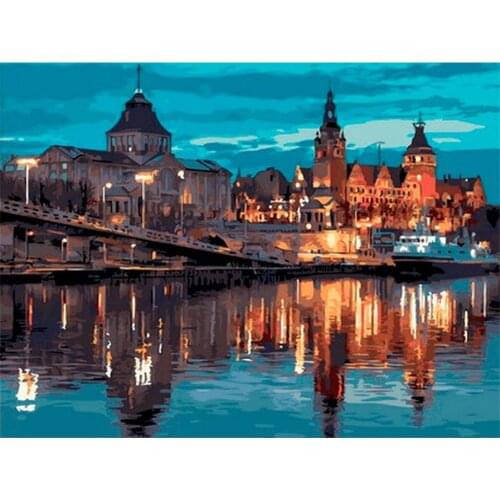 Landscape DIY Embroidery 11CT Cross Stitch Kits Craft Needlework Set Cotton Thread Printed Canvas Home Decoration For Sell