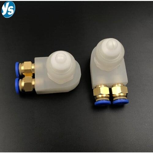 PP Mini Water Air Mixing Fog Nozzle, Flat Fan Plastic Air Atomizing Spray Nozzle