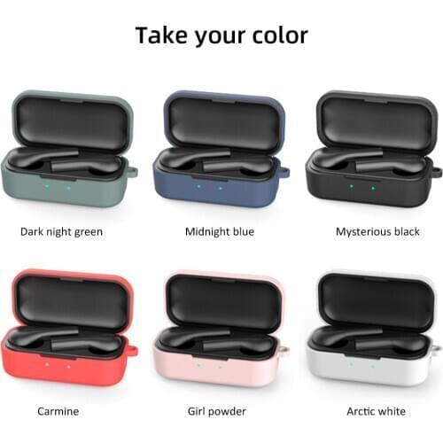 Silicone Earphone Case For QCY T5 Wireless Bluetooth Headphone Frame Charging Box Protective Cases Cover For Qcy T5 With Buckle