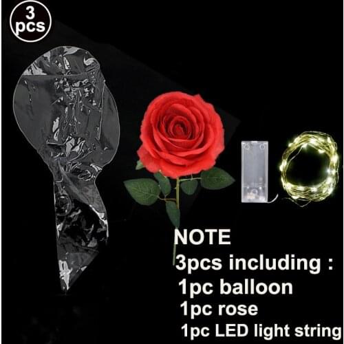 Bubble Balloon Wide Bobo Ballon Led Transparent Clear balloons With Lights Wedding Accessories Rose in Balls PVC Globos Decor