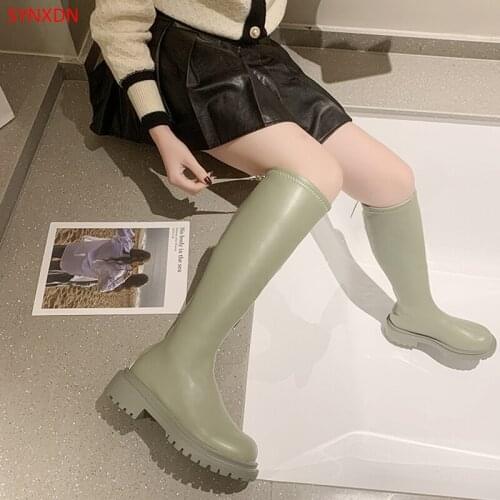 SYNXDN Women's High Boots