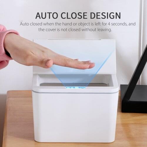 Smart Induction Trash Can Wireless Sensor Large Automatic Waste Bins Home intelligent Electric garbage for Kitchen Bathroom Cars