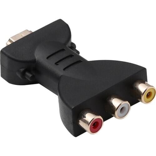 Video Audio Adapter HDMI-compatible To 3 RCA Converter Composite with Charging Adapter Cable for PC Projector Tablet Computers