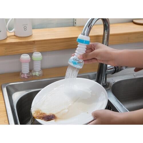 360 Rotatable Water Tap Nozzle Kitchen Saving Water Tap Adapter Splash-Proof Plastic Faucet Shower Head Tap Extender