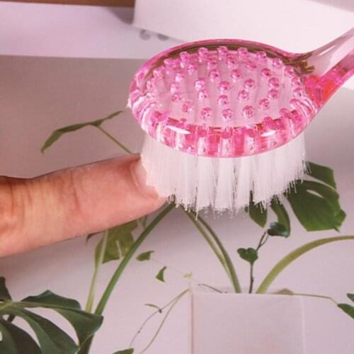 1pc round head nail powder clean brush manicure long handle dust cleaning brush manicure pedicure tool nail accessories