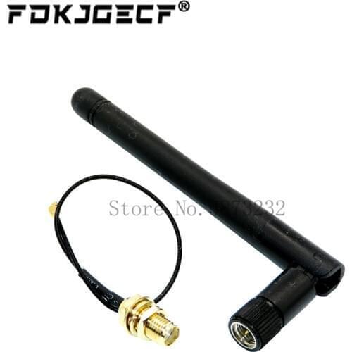 2.4GHz 3dBi WiFi 2.4g Antenna Aerial RP-SMA Male wireless router+ 17cm PCI U.FL IPX to RP SMA Male Pigtail Cable ESP8266 ESP32