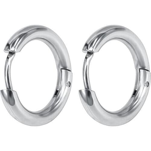 Sasusp 2020 New Vintage Rose Gold Color Multiple Dangle Small Circle Earrings For Men Women Jewelry Steampunk Ear Clip Gift