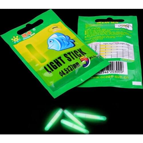 25Pcs 4.5*37mm Fishing Float Fluorescent Lightstick Light Night Float Rod Lights Dark Glow Light Stick Useful Fishing/Party